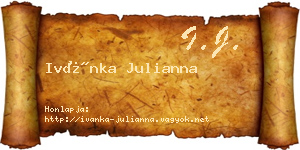 Ivánka Julianna névjegykártya